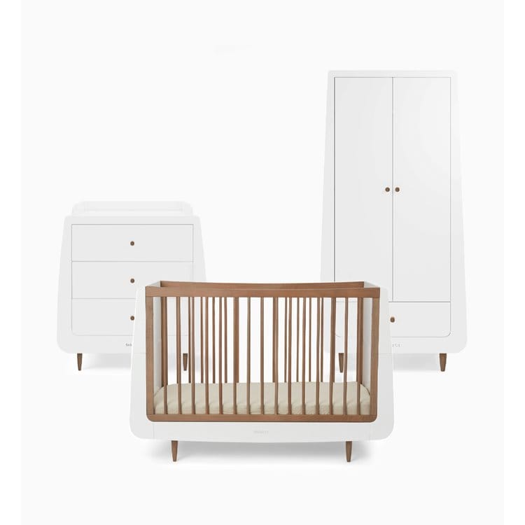 SnuzKot Skandi 3 Piece Nursery Furniture Set Walnut