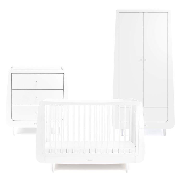 SnuzKot Skandi 3 Piece Nursery Furniture Set White