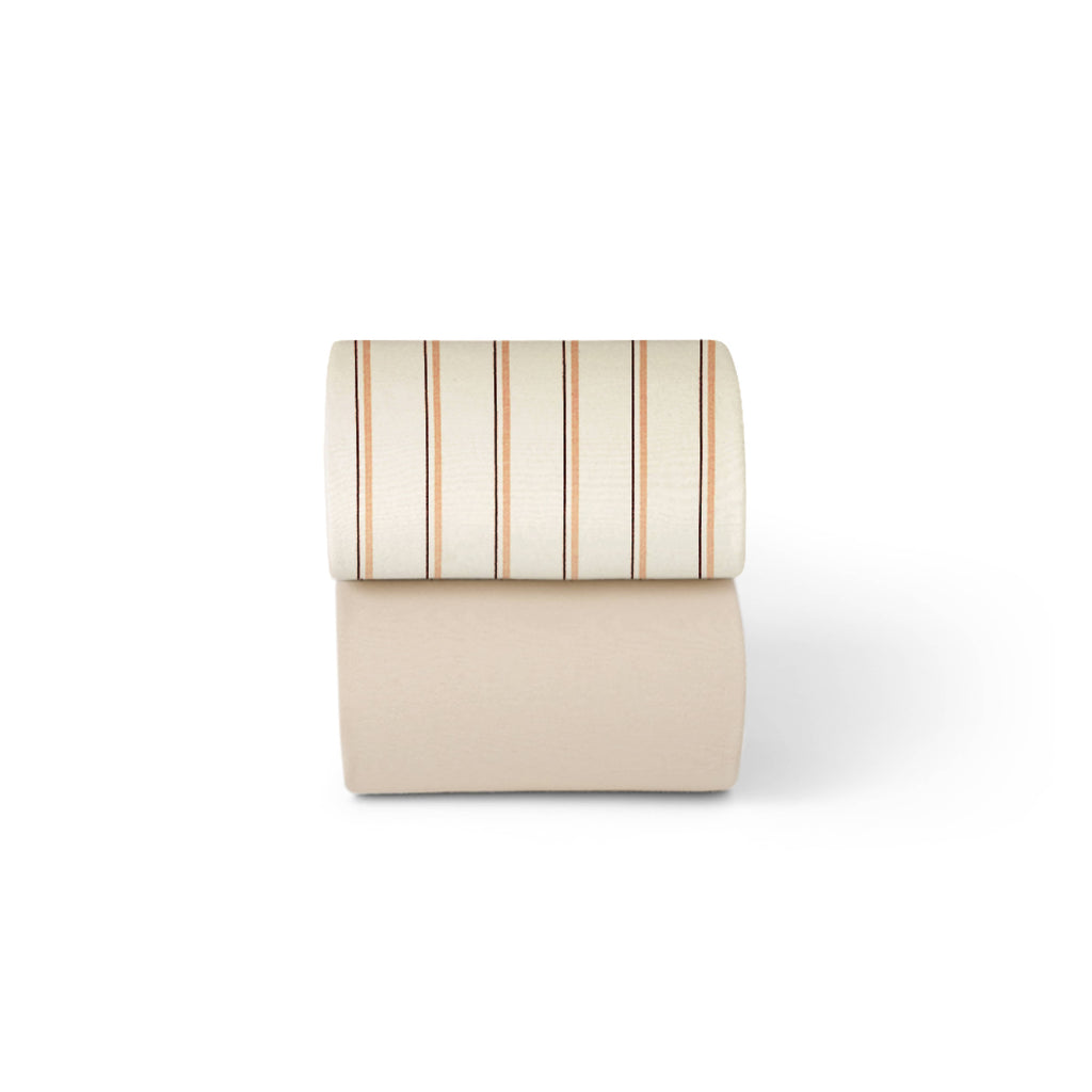 Cot & Cot Bed 2 Pack Fitted Sheet – Blush Stripe