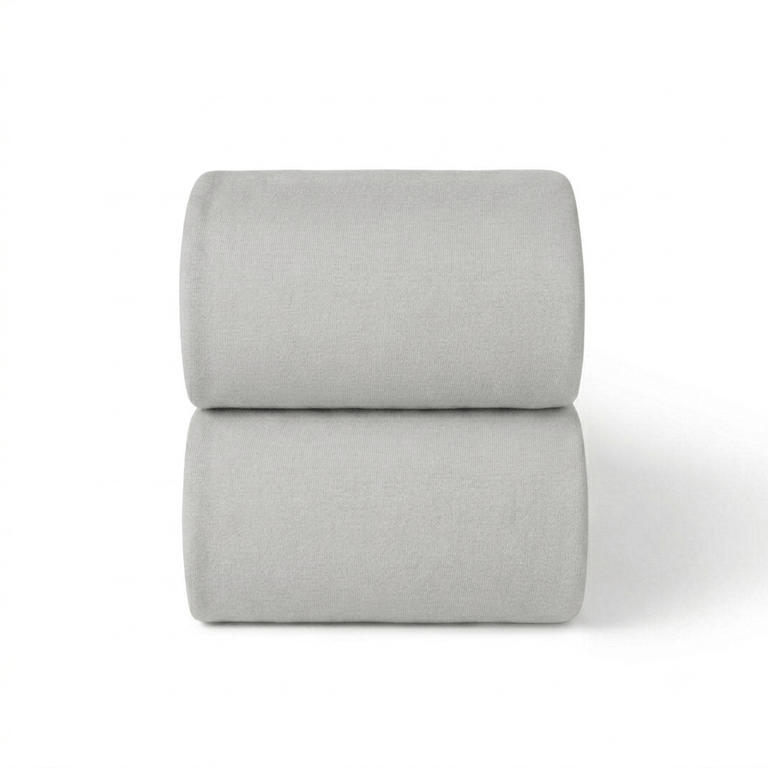 Cot & Cot Bed 2 Pack Fitted Sheet – Grey