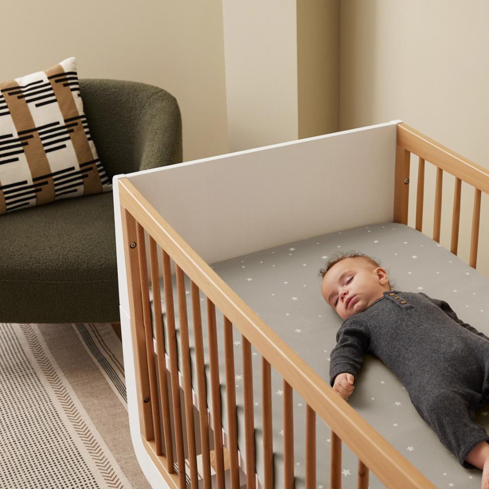 Cot & Cot Bed 2 Pack Fitted Sheet – Grey / Star