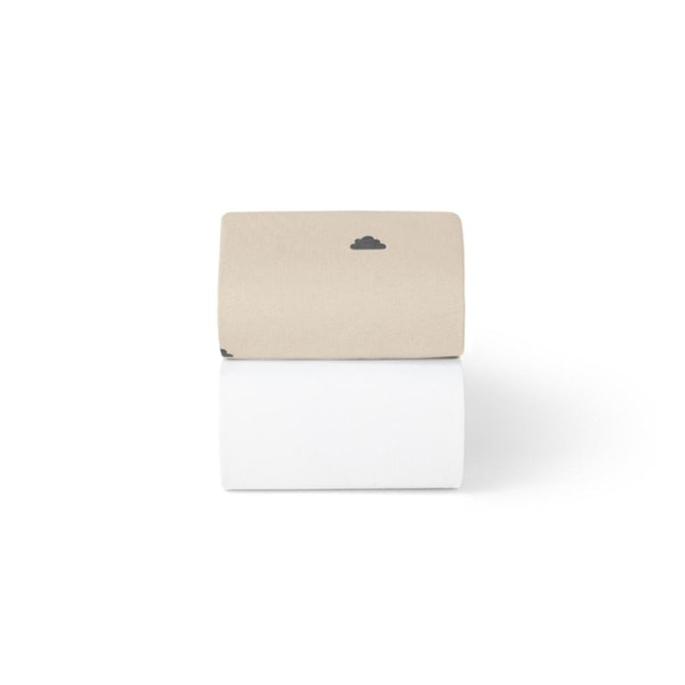 Cot & Cot Bed 2 Pack Fitted Sheet – Sand / Cloud