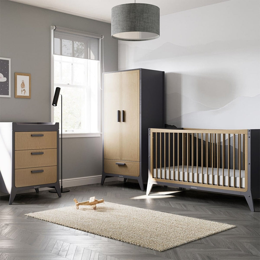SnuzFino Cot Bed - Slate