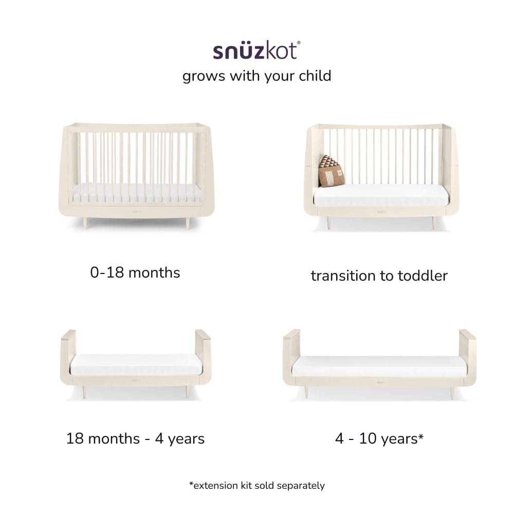 SnuzKot Skandi Cot Bed Cashmere