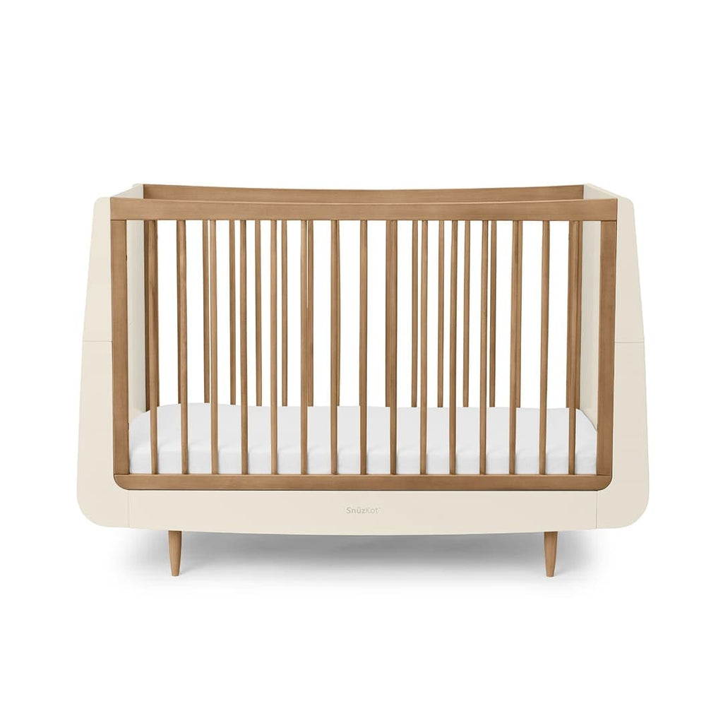 SnuzKot Skandi Cot Bed Cashmere & Walnut