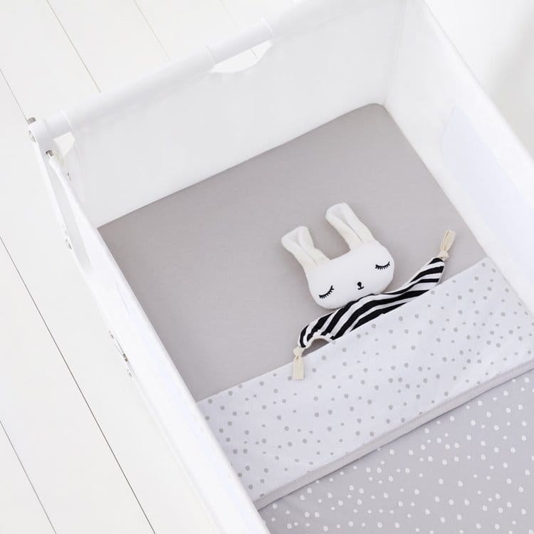 3pc Crib Bedding Set – Grey Spots