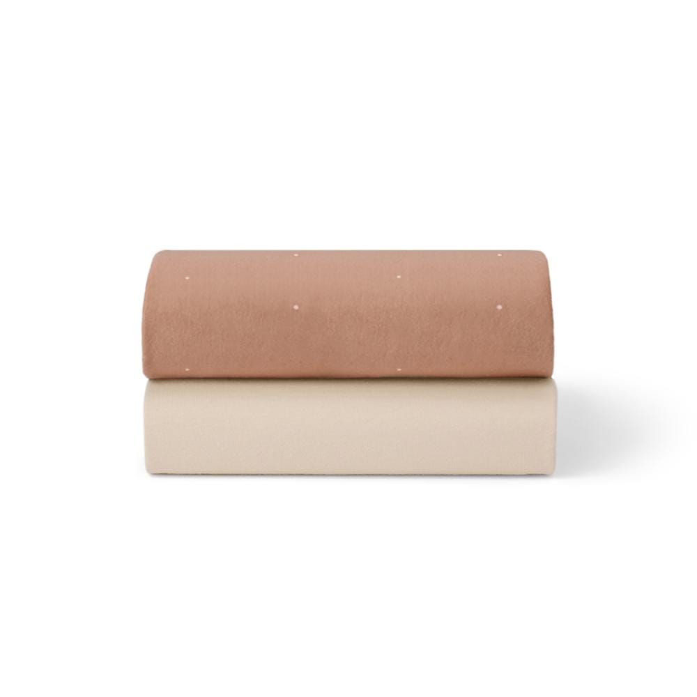 Crib 2 Pack Fitted Sheets Blush Dot