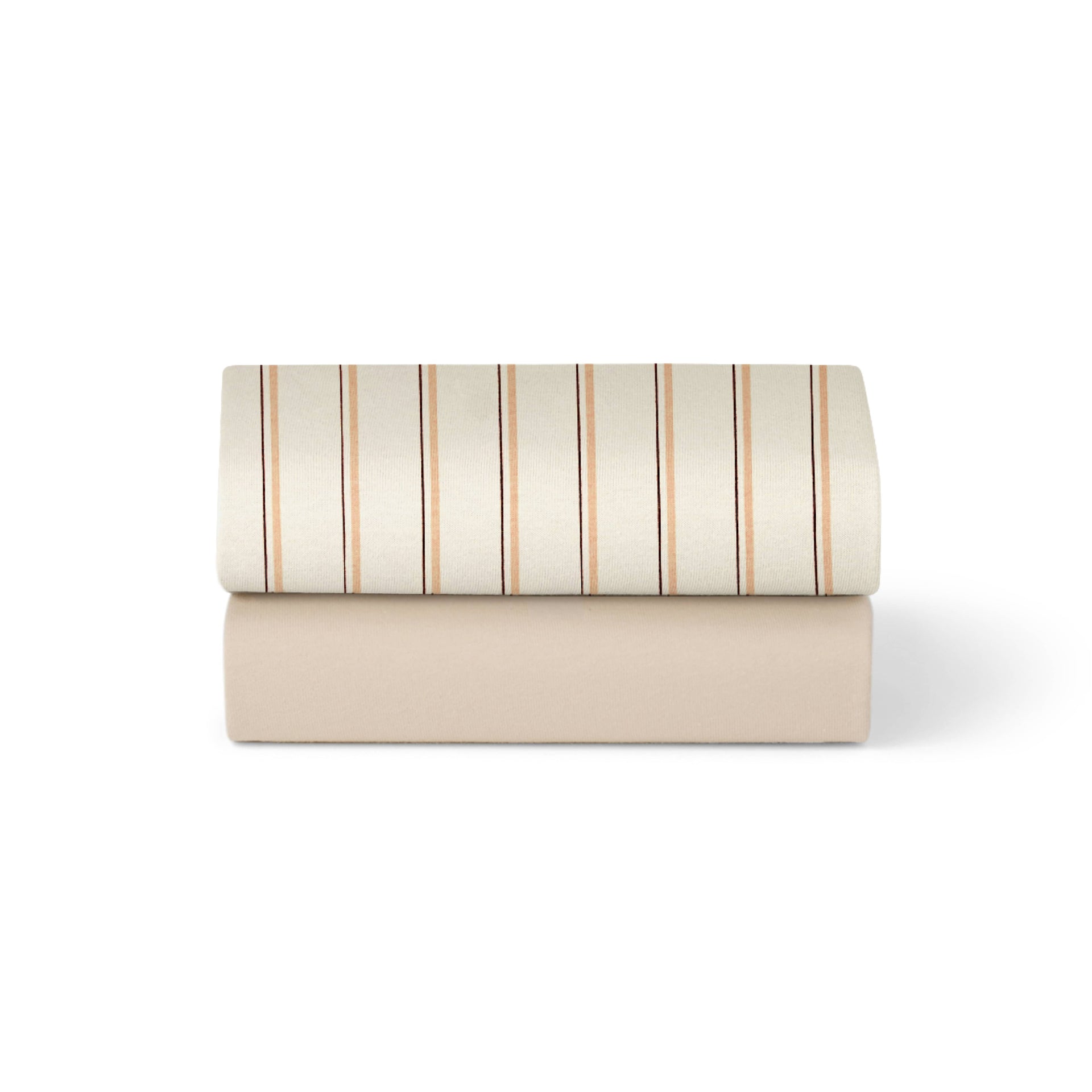 Crib 2 Pack Fitted Sheets Blush Stripe