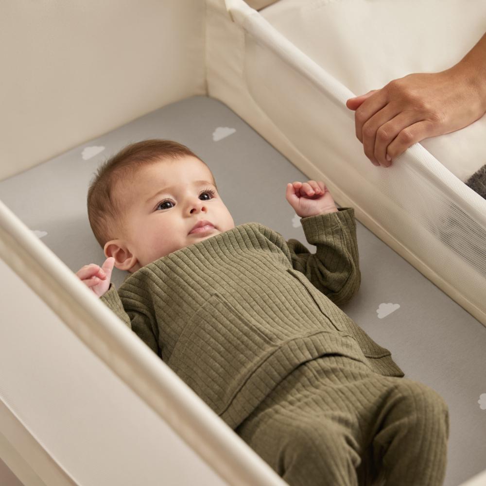 Crib 2 Pack Fitted Sheets - Grey / Cloud