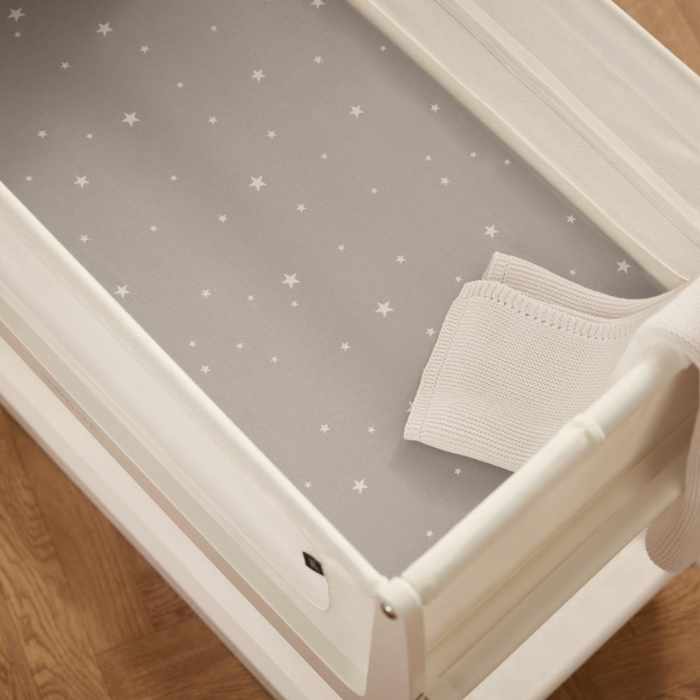Crib 2 Pack Fitted Sheets - Grey / Star