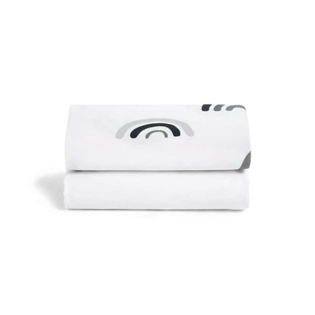 Crib 2 Pack Fitted Sheets - Mono Rainbow