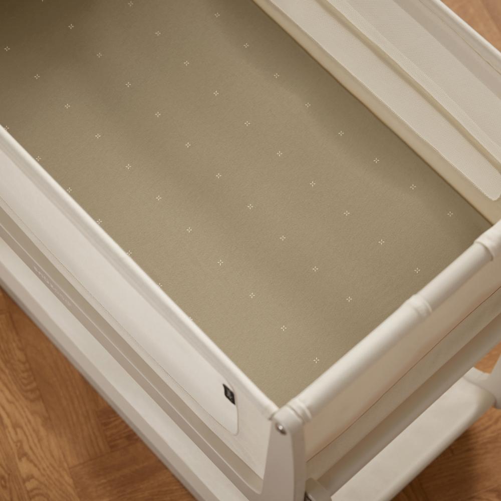 Crib 2 Pack Fitted Sheets - Sage / Cross