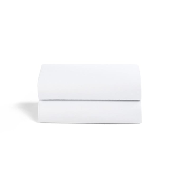 Crib 2 Pack Fitted Sheets - White
