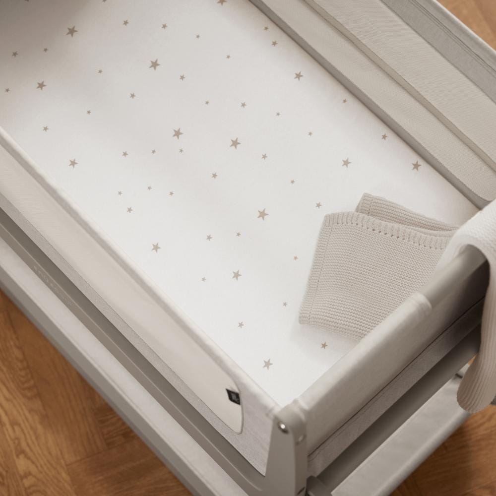 Crib 2 Pack Fitted Sheets - White / Star