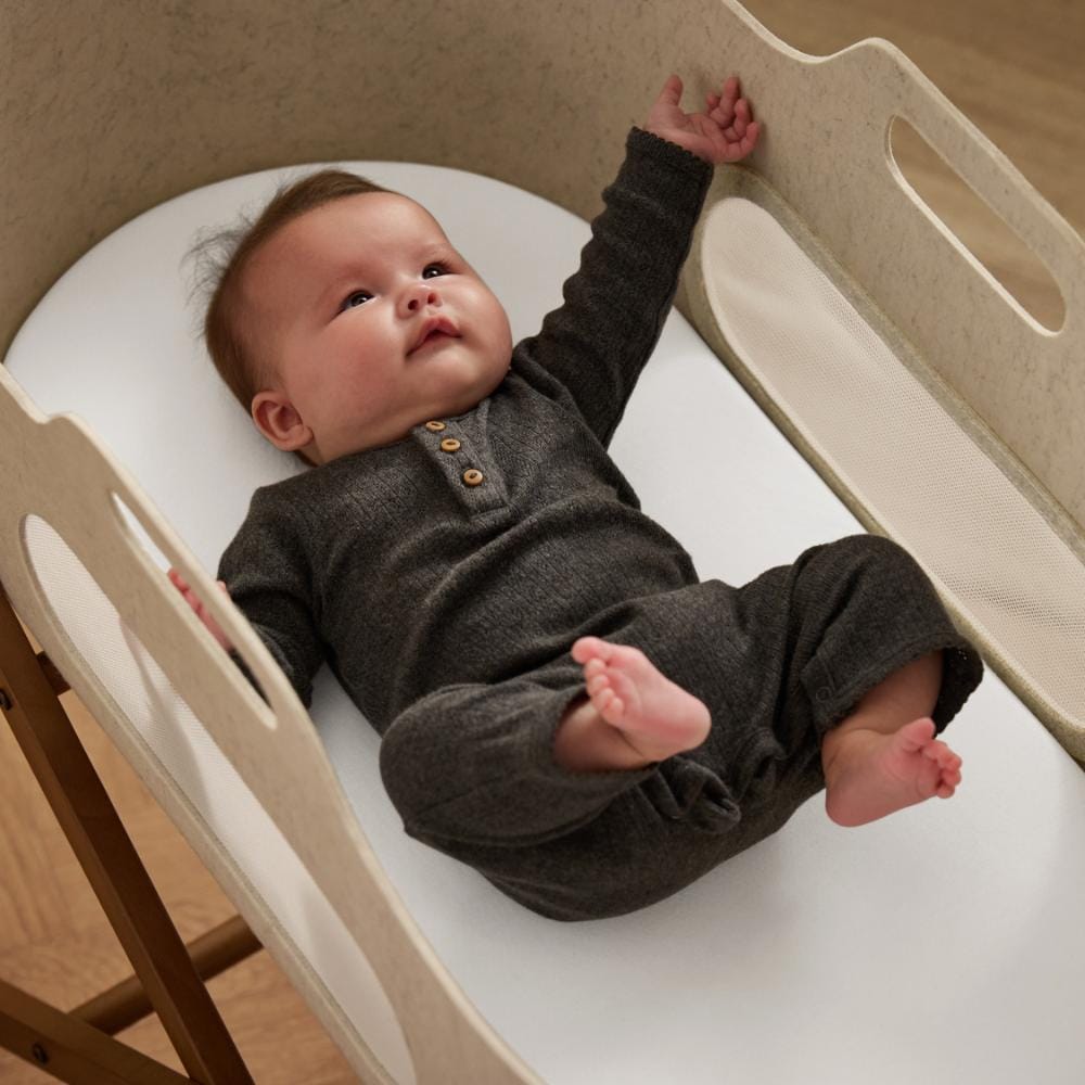 Moses Basket 2 Pack Fitted Sheets – White
