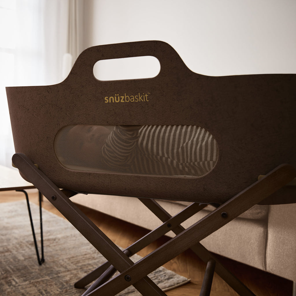SnuzBaskit Chocolate Moses Basket & Chocolate Stand