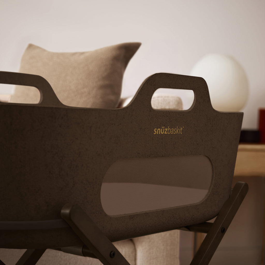 SnuzBaskit Chocolate Moses Basket & Chocolate Stand