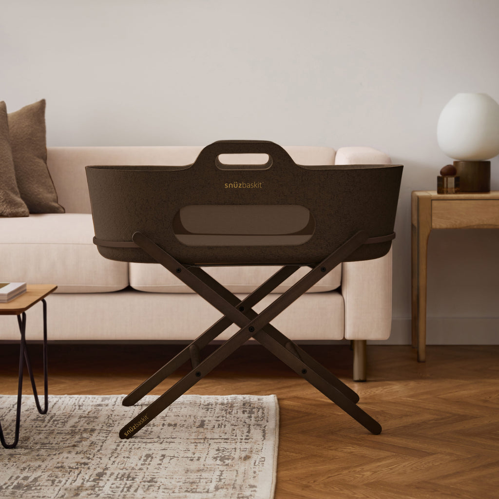 SnuzBaskit Chocolate Moses Basket & Chocolate Stand