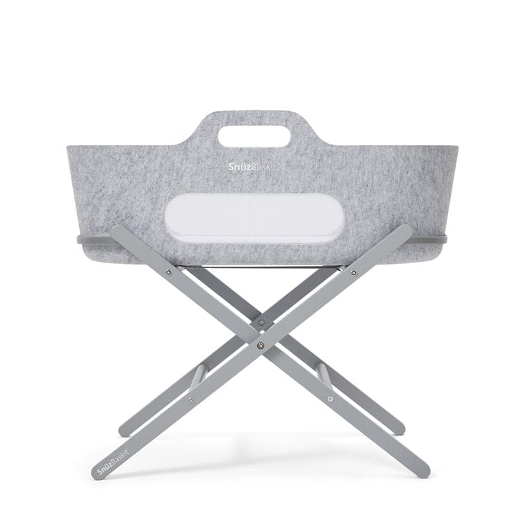 SnuzBaskit Light Grey Moses Basket & Dove Stand