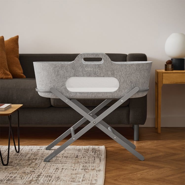 SnuzBaskit Light Grey Moses Basket