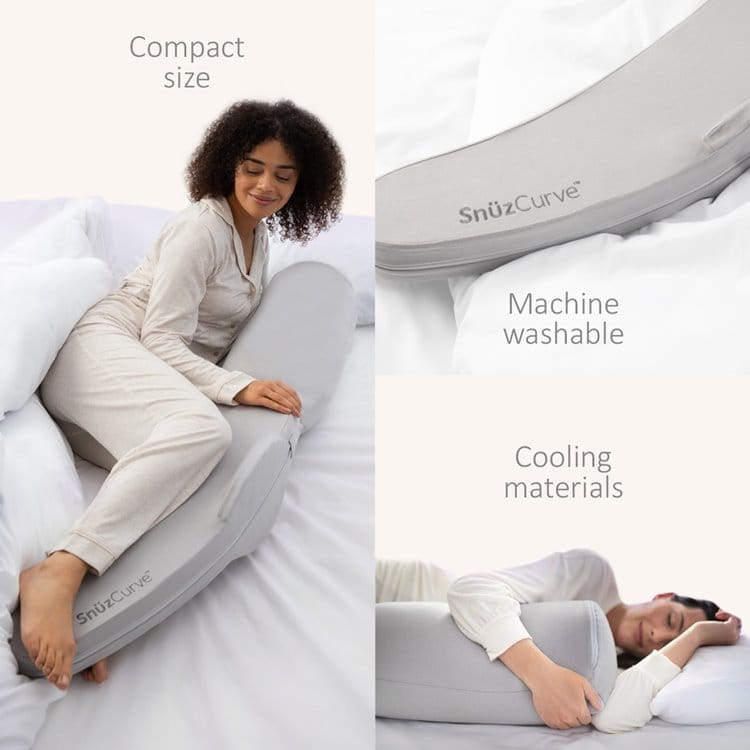 SnuzCurve Pregnancy Support Pillow - Grey