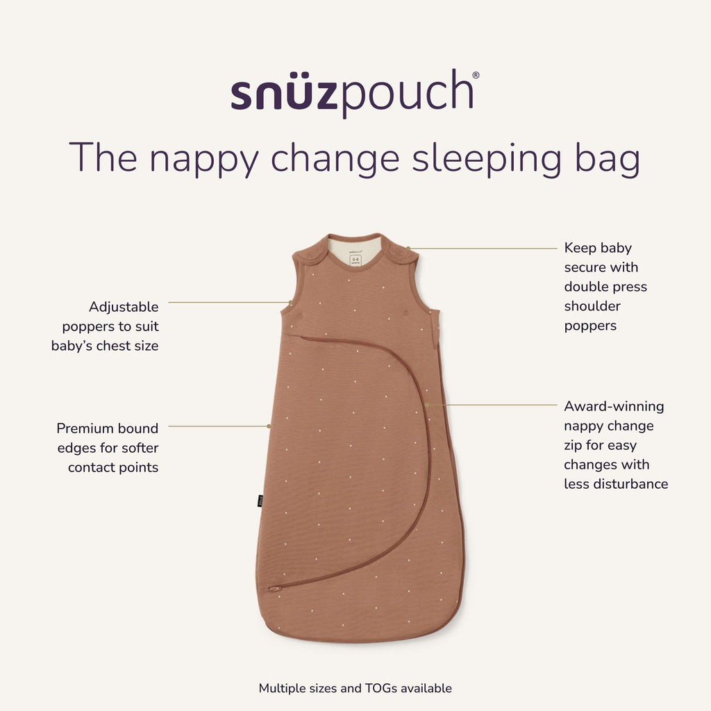 SnuzPouch Sleeping Bag – 2.5 TOG, Blush Dot