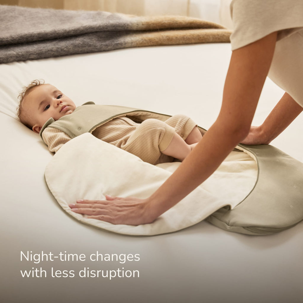 SnuzPouch Sleeping Bag – 1.0 TOG, Sage Cross