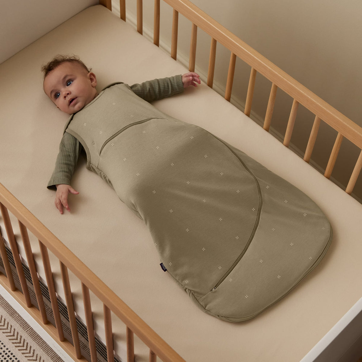SnuzPouch Sleeping Bag – 1.0 TOG Sage Cross