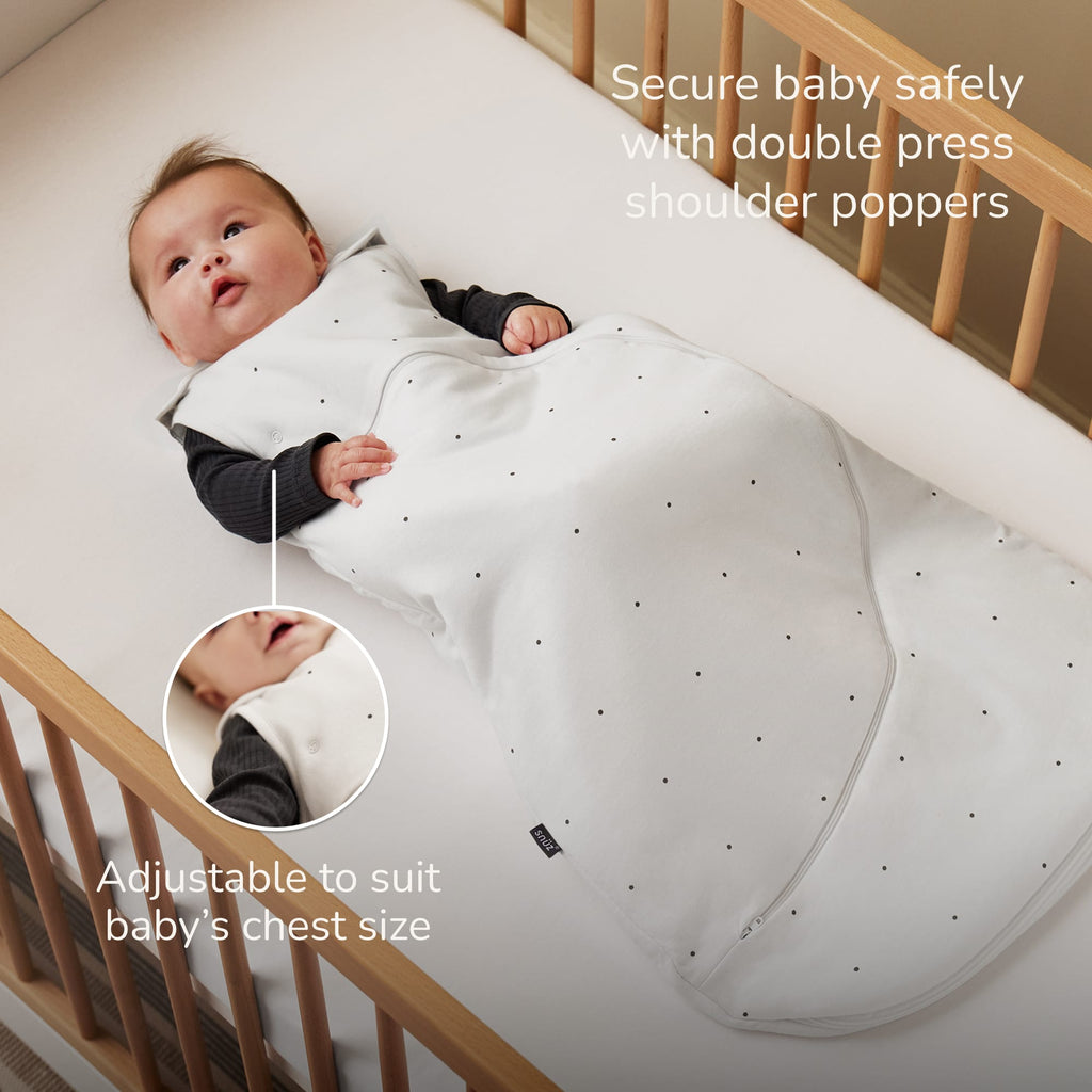 SnuzPouch Sleeping Bag – 1.0 TOG, White Dot
