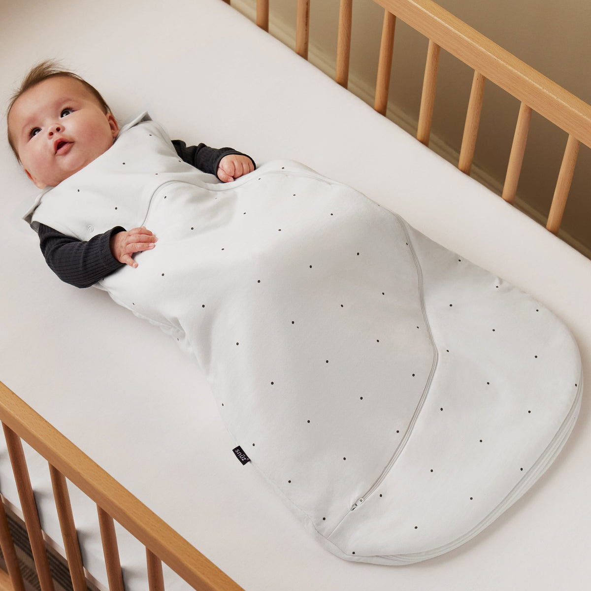SnuzPouch Sleeping Bag – 2.5 TOG, White Dot