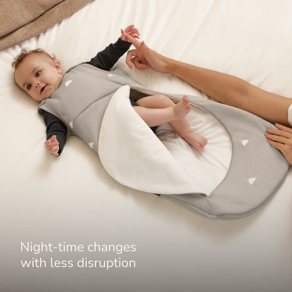 SnuzPouch Sleeping Bag – 1.0 TOG, Grey Cloud