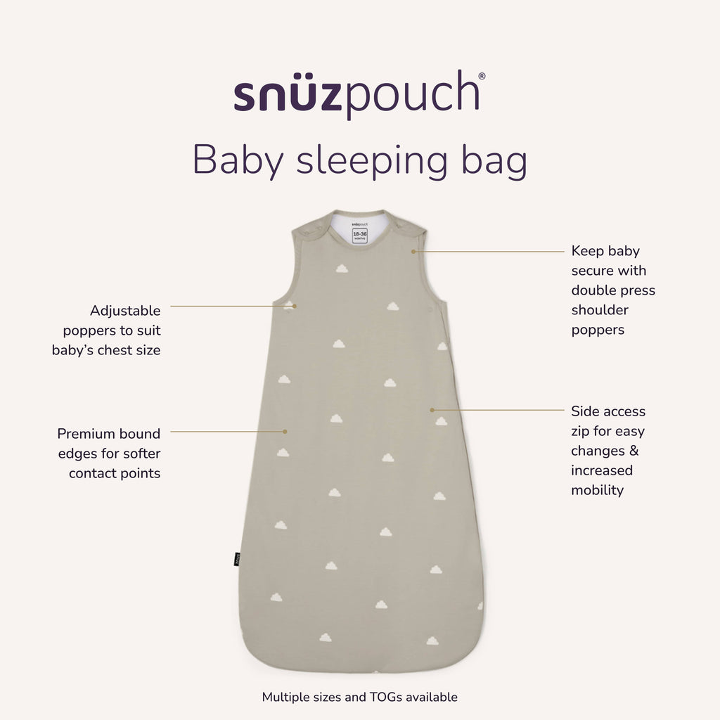 SnuzPouch Sleeping Bag – Grey Cloud