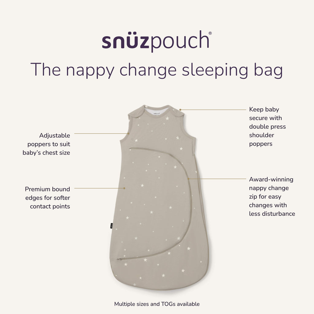 SnuzPouch White Star & Grey Star - Twin Pack