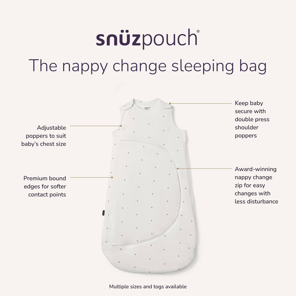 SnuzPouch Sleeping Bag – White Dot