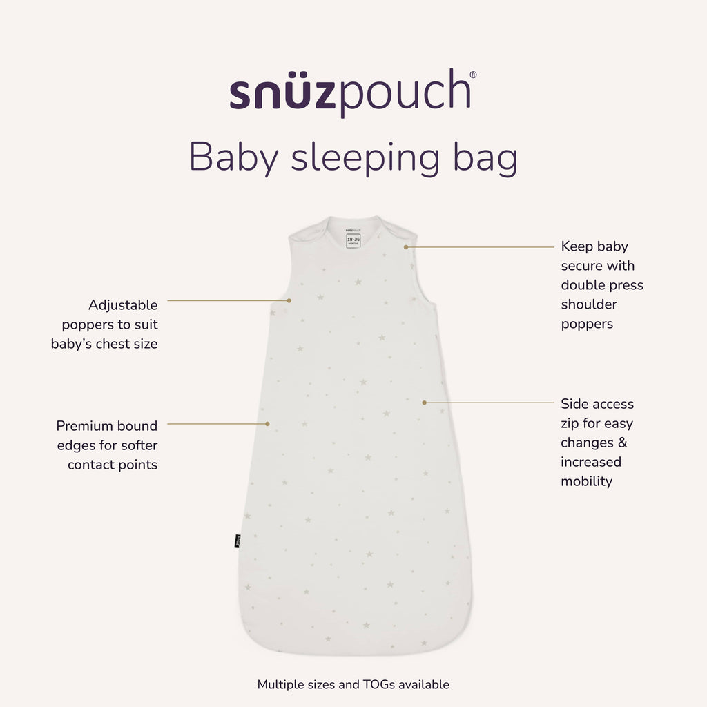 SnuzPouch Sleeping Bag – White Star