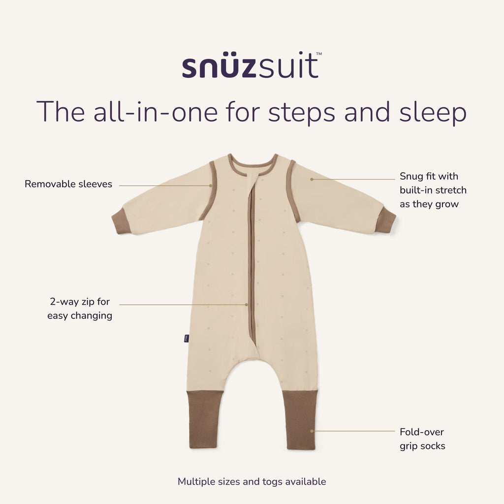 SnuzSuit Toddler Sleepsuit - 1.0 TOG, Cashmere Cross