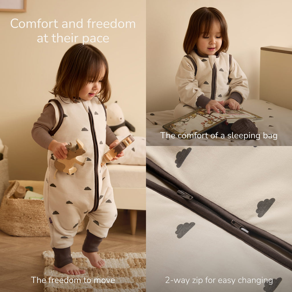 SnuzSuit Toddler Sleepsuit - 1.0 TOG, Sand Cloud