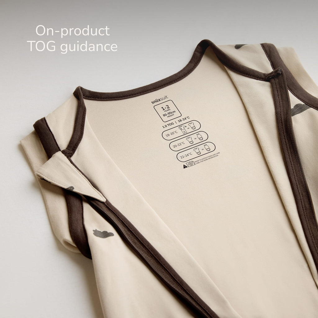 SnuzSuit Toddler Sleepsuit - 1.0 TOG, Sand Cloud