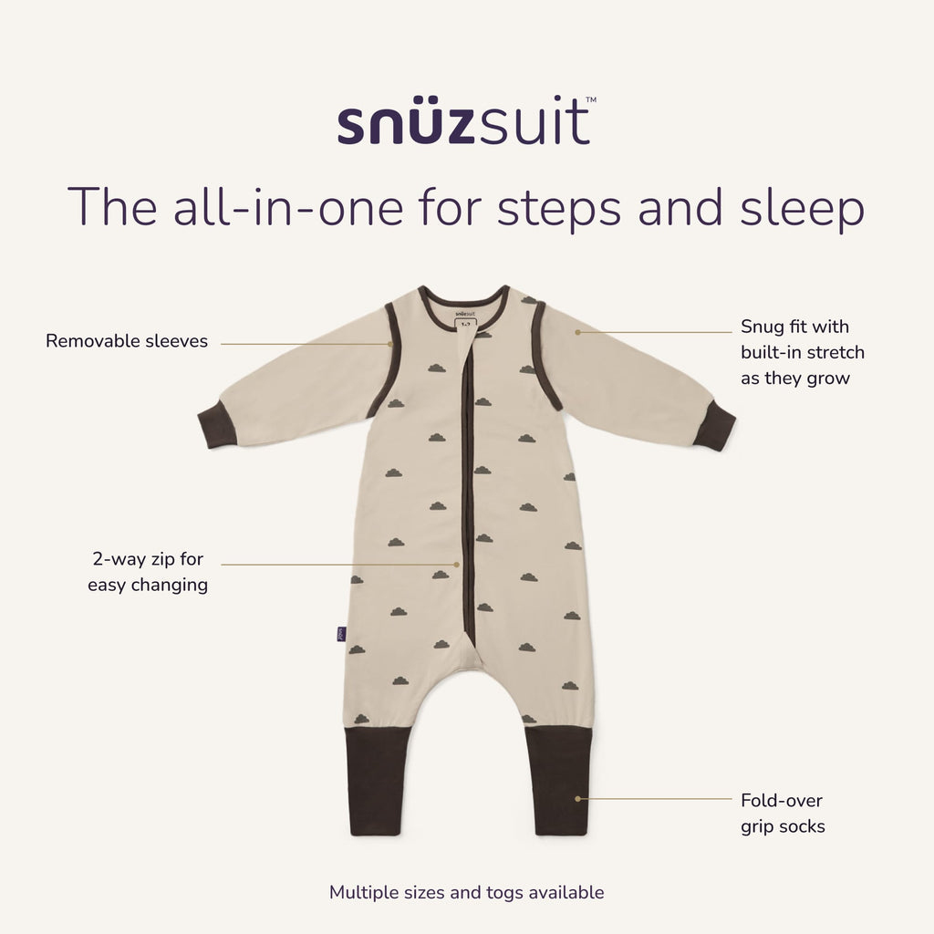 SnuzSuit Toddler Sleepsuit - 1.0 TOG, Sand Cloud