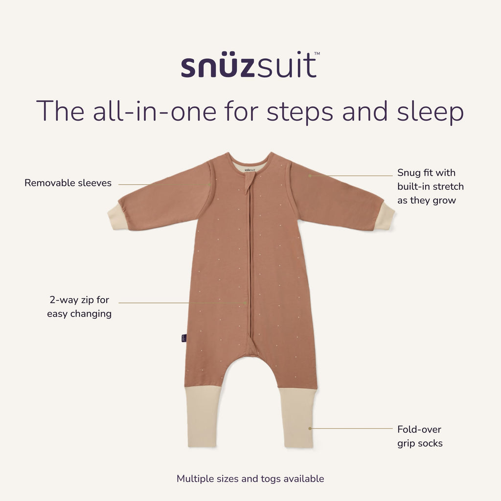SnuzSuit Toddler Sleepsuit - 1.0 TOG, Blush Dot