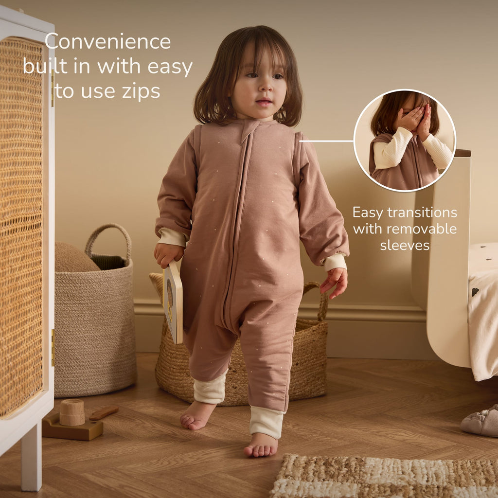 SnuzSuit Toddler Sleepsuit - 1.0 TOG, Blush Dot
