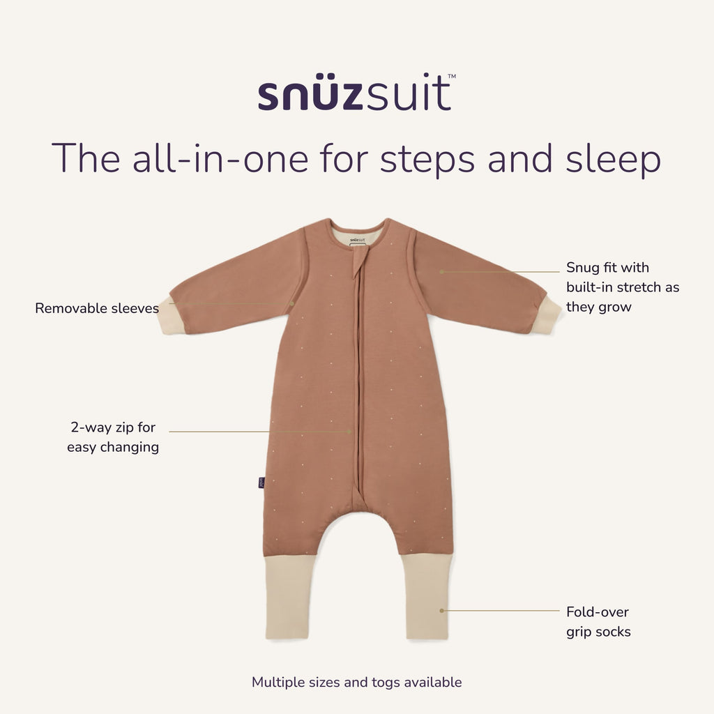 SnuzSuit Toddler Sleepsuit - 2.5 TOG, Blush Dot