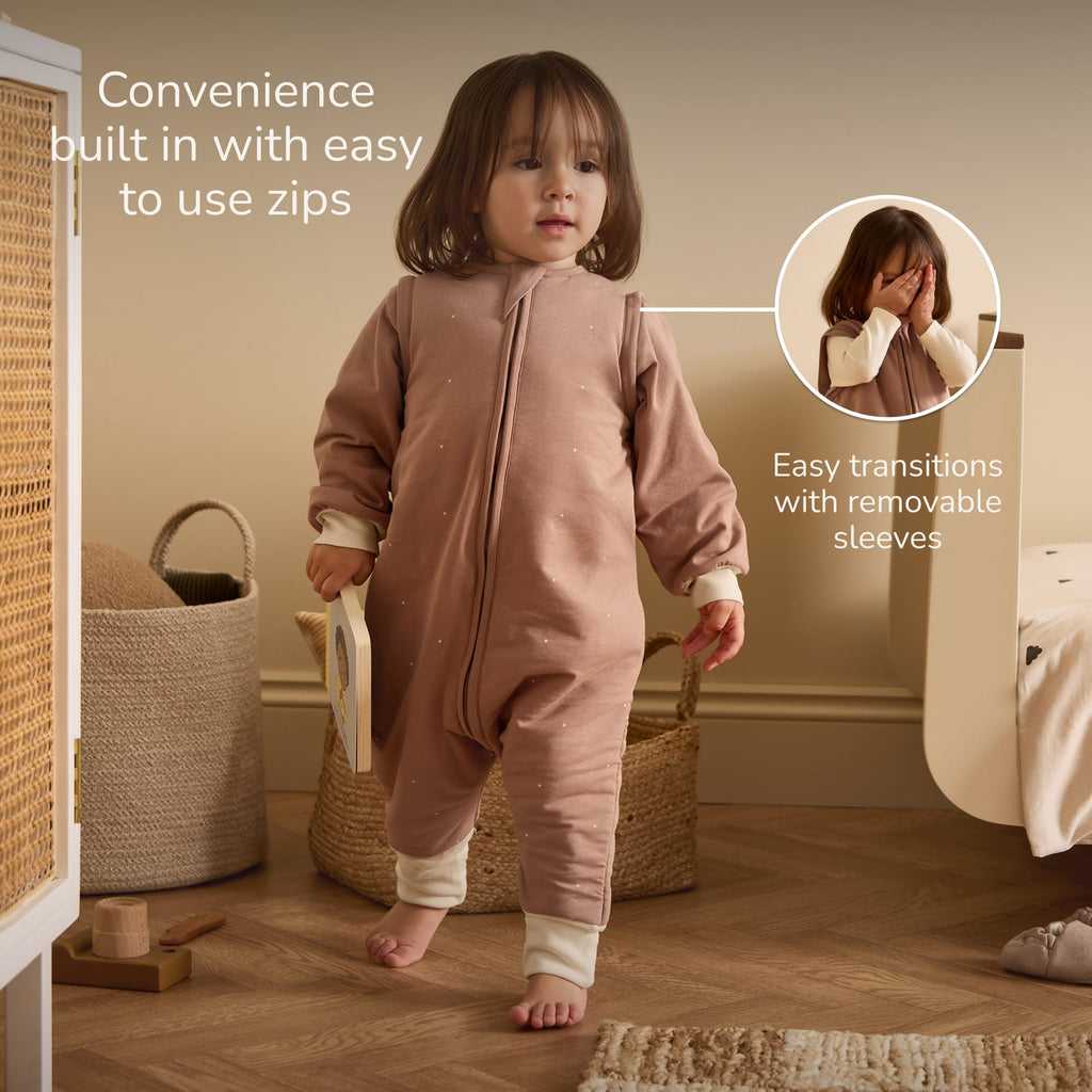 SnuzSuit Toddler Sleepsuit - 2.5 TOG, Blush Dot