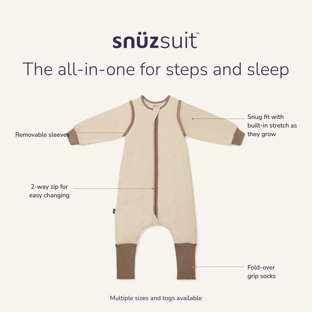 SnuzSuit Toddler Sleepsuit - 2.5 TOG, Cashmere Cross