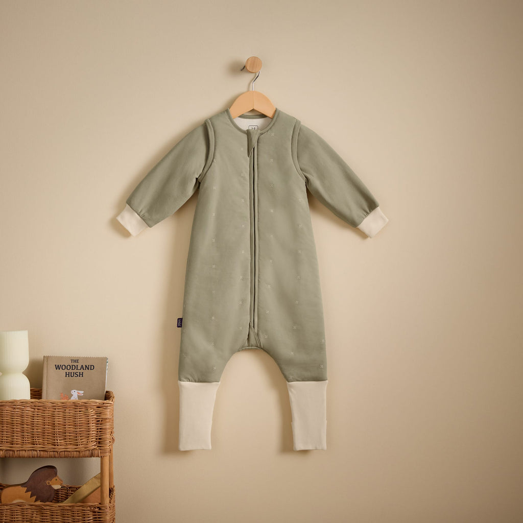 SnuzSuit Toddler Sleepsuit - 2.5 TOG, Sage Cross