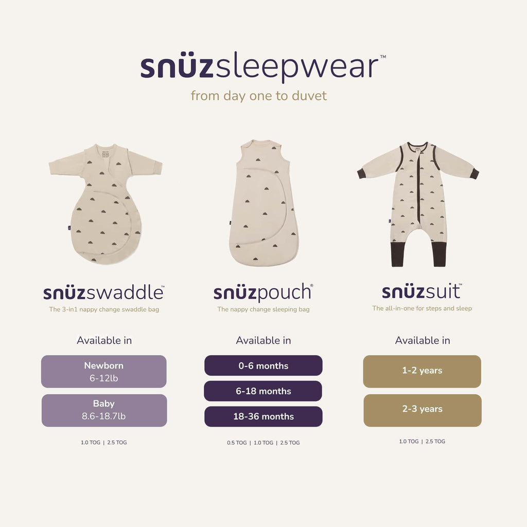 SnuzSuit Toddler Sleepsuit - 2.5 TOG, Sand Cloud