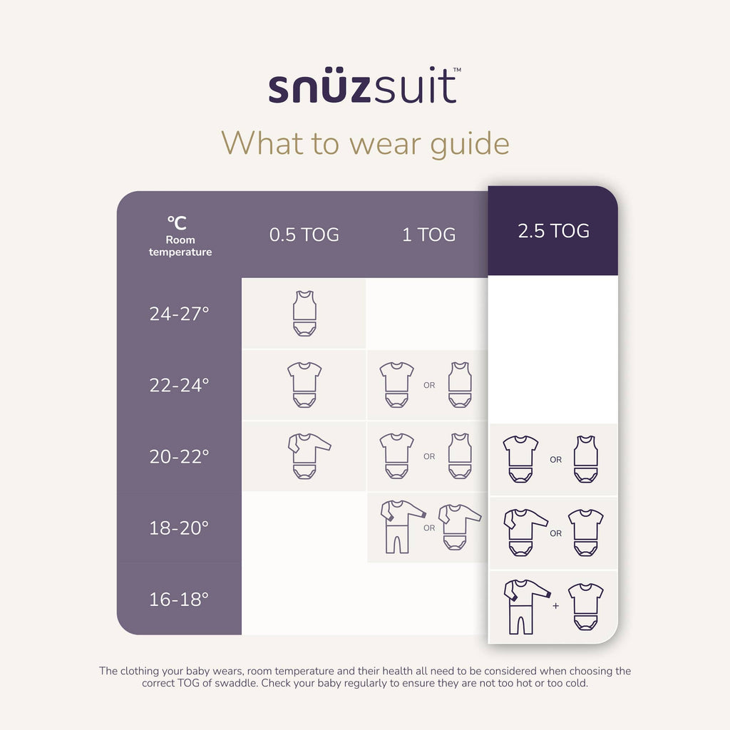 SnuzSuit Toddler Sleepsuit - 2.5 TOG, Sand Cloud