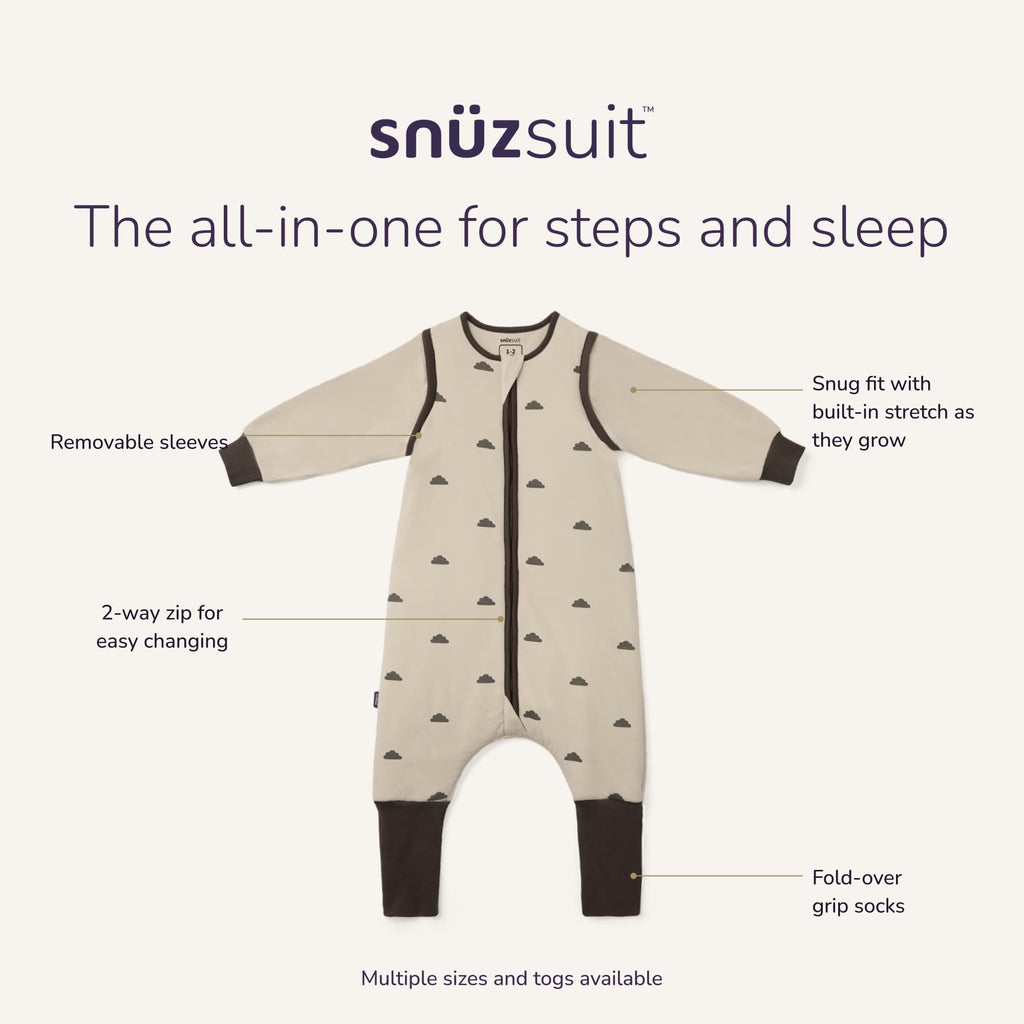 SnuzSuit Toddler Sleepsuit - 2.5 TOG, Sand Cloud