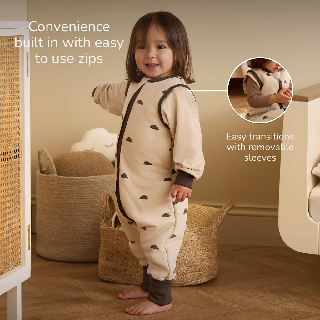 SnuzSuit Toddler Sleepsuit - 2.5 TOG, Sand Cloud