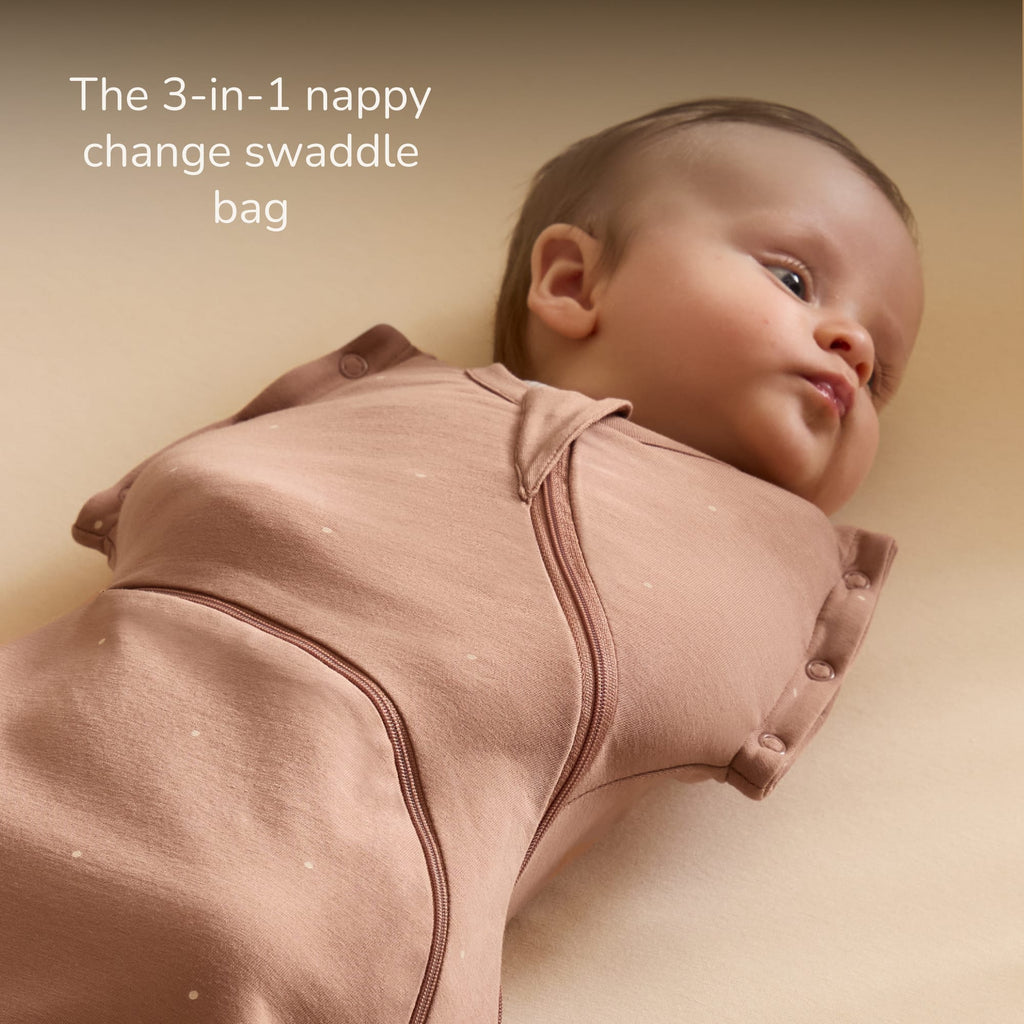 SnuzSwaddle 3-in-1 Newborn Swaddle Bag - 1 TOG, Blush Dot